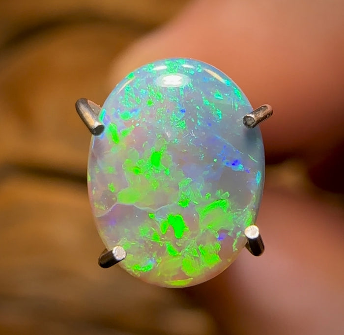 🔨 AUCTION 🔨 0.76cts - Lightning Ridge Semi Crystal Opal