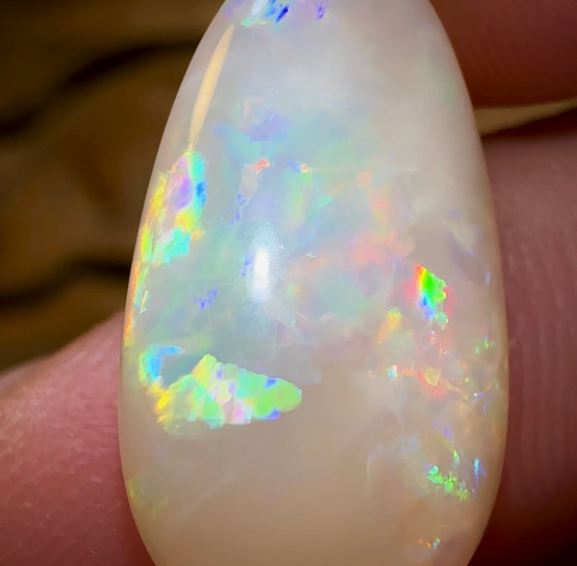 7.5cts - South Australian White Opal, Double Sided - Opal Whisperers