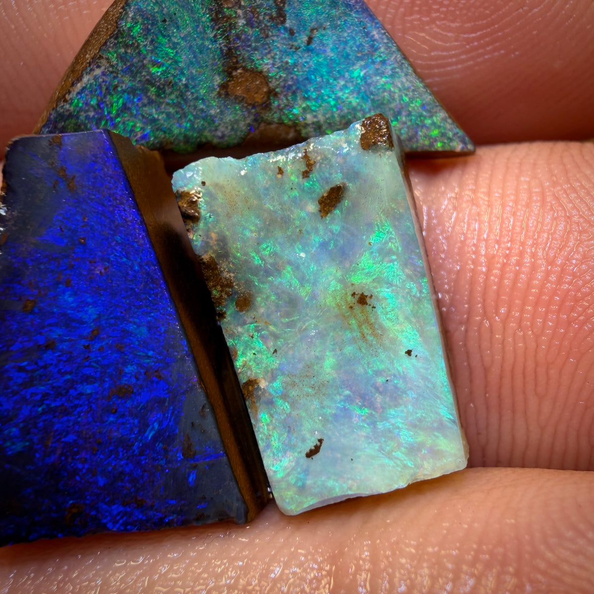 🔒26.5cts - 3x clean ￼Australian Boulder Full Face Opal Rubs Parcel