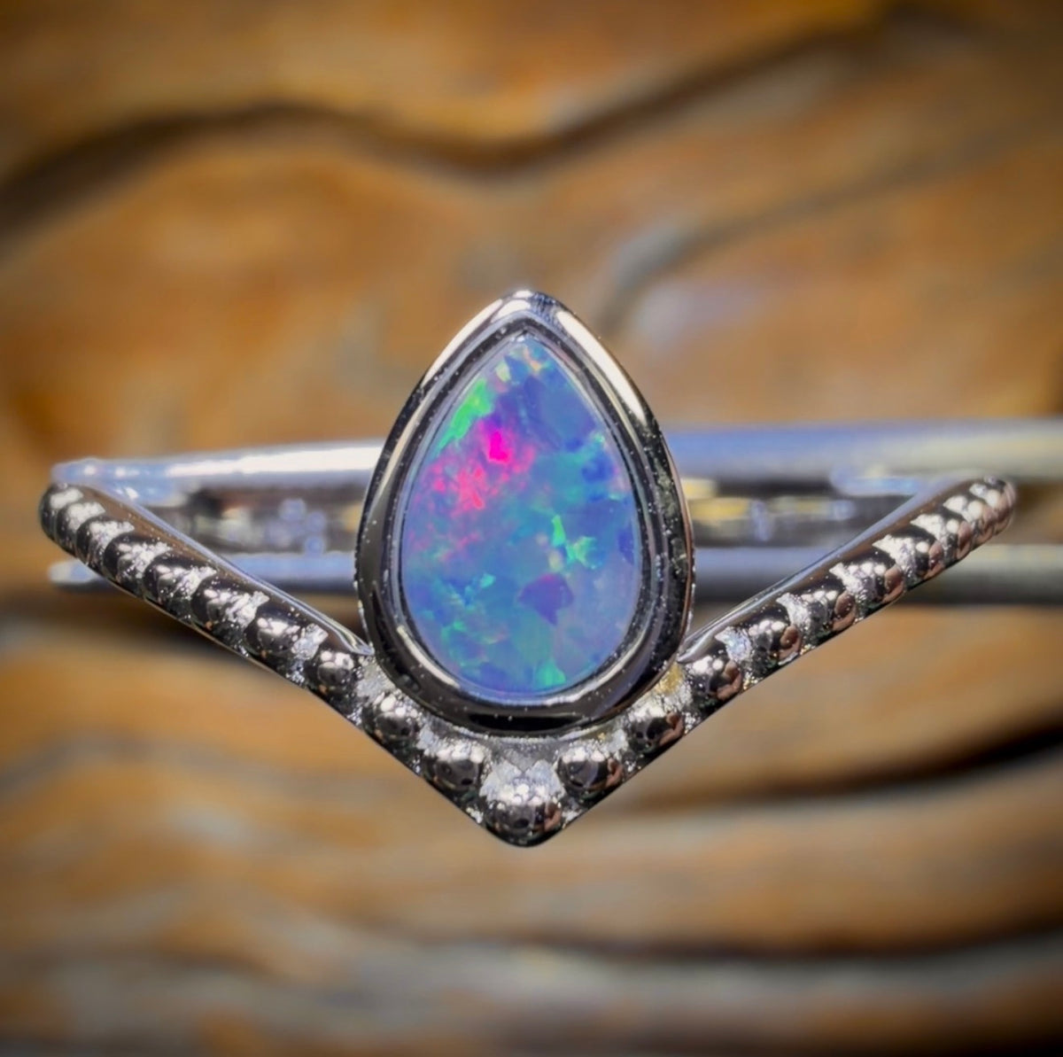Sterling Silver - Queensland Boulder Opal Doublet Ring