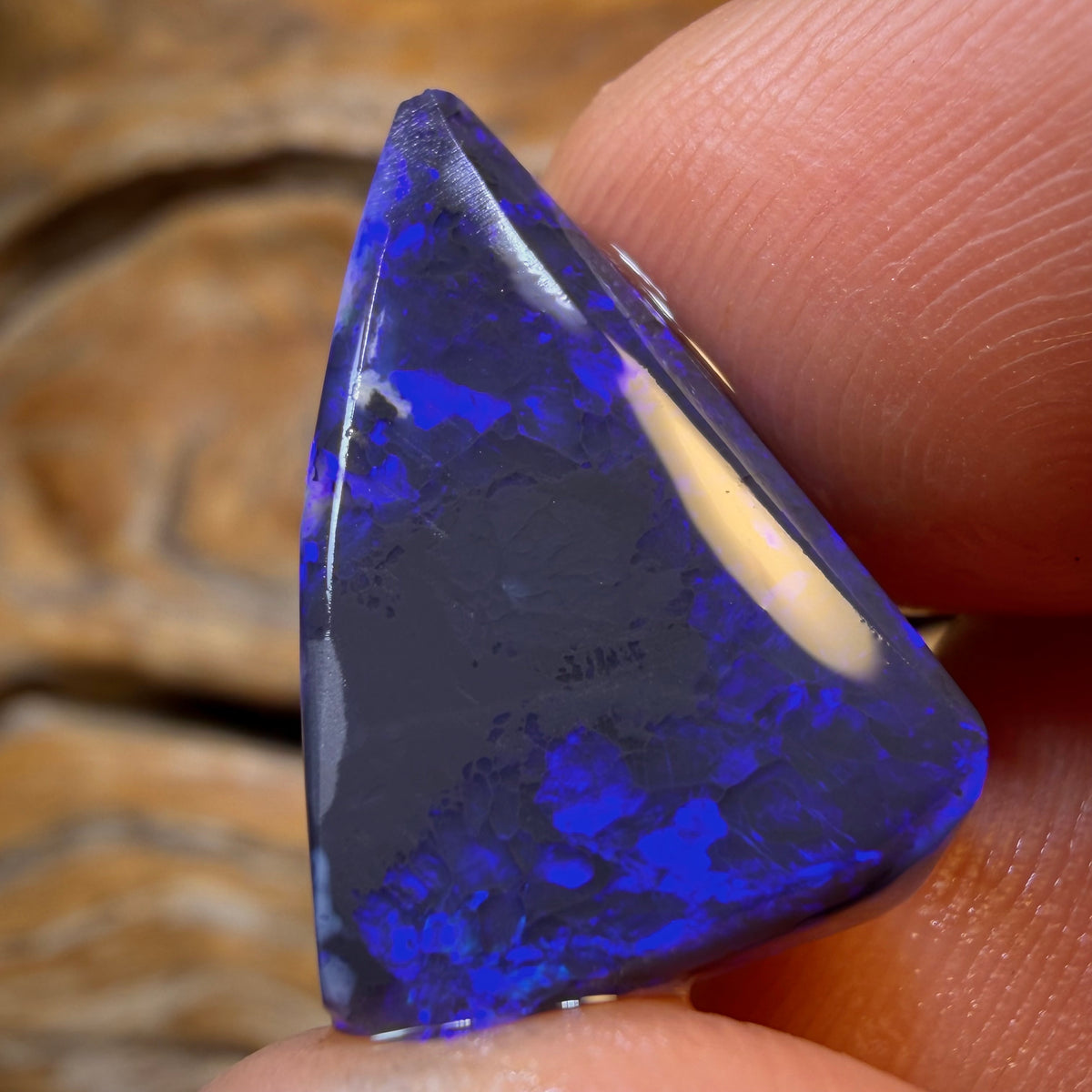 TGIF 9.6cts - Lightning Ridge Black Opal Rub Piece