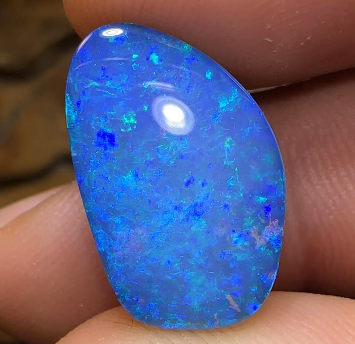 11.2cts - INVESTMENT Gem Quality Queensland Boulder Australian Opal. Scandinavian Ice Blue - Opal Whisperers