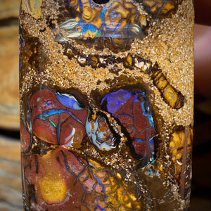 40 x 24mm - Drilled Tribal Queensland Boulder Opal Necklace