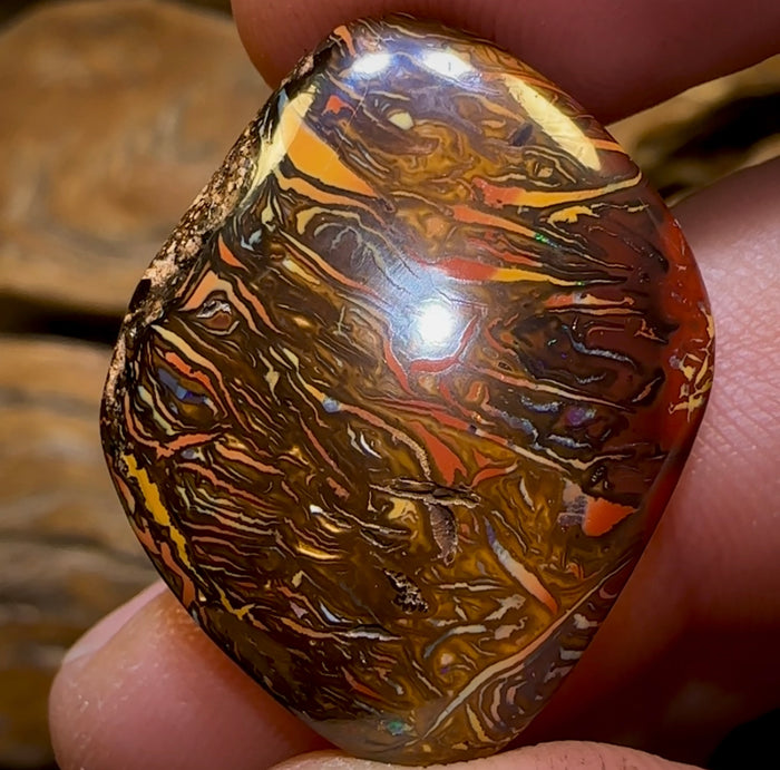🔨 AUCTION 🔨 32.2cts - Amazing Tribal Picture Stone Boulder Opal from Yowah