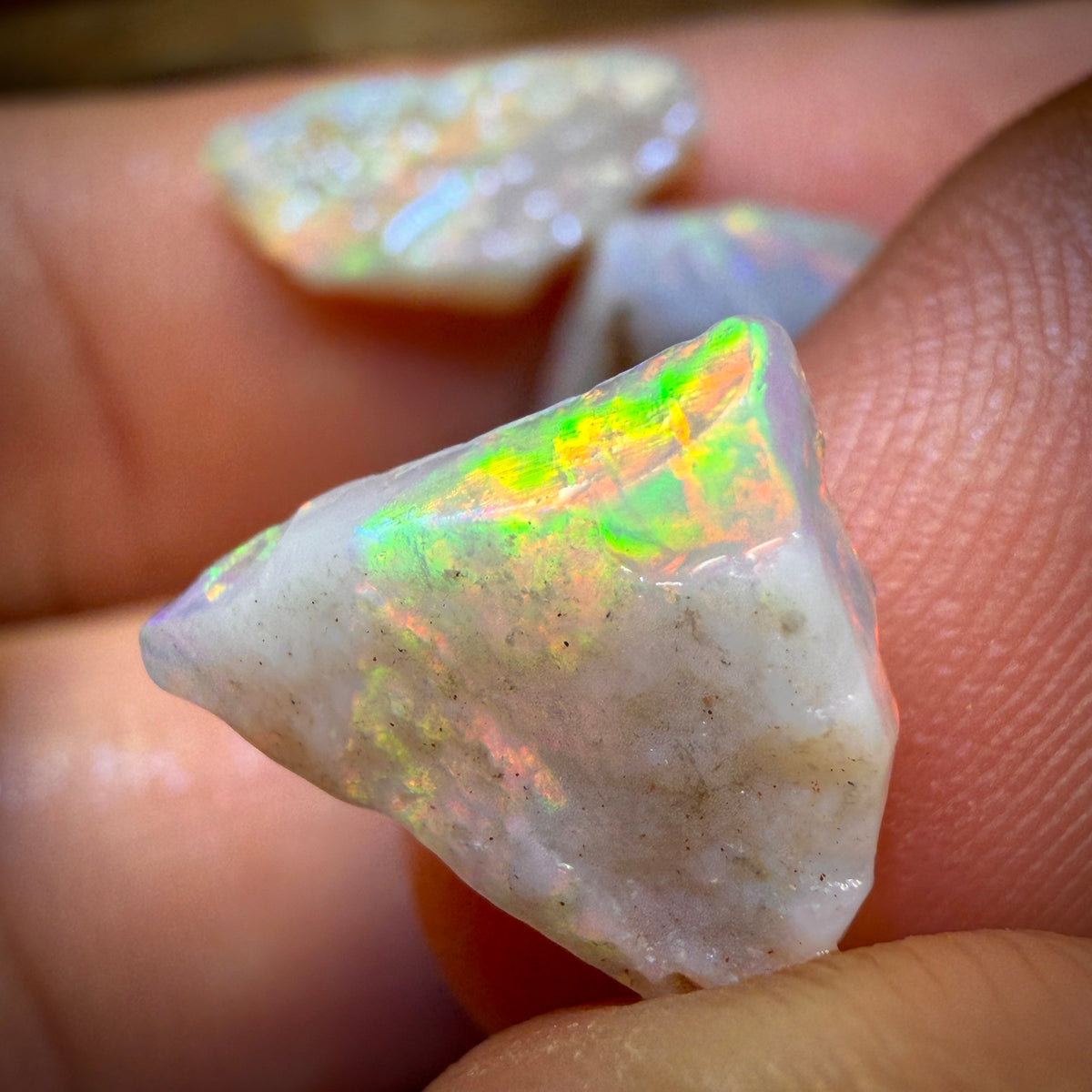 16.2cts - 4x Rare Mintabie Opal Rough Parcel. South Australian Opal