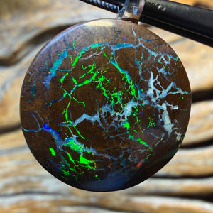HDW 34.2cts - Solid Queensland Boulder Opal Pendant