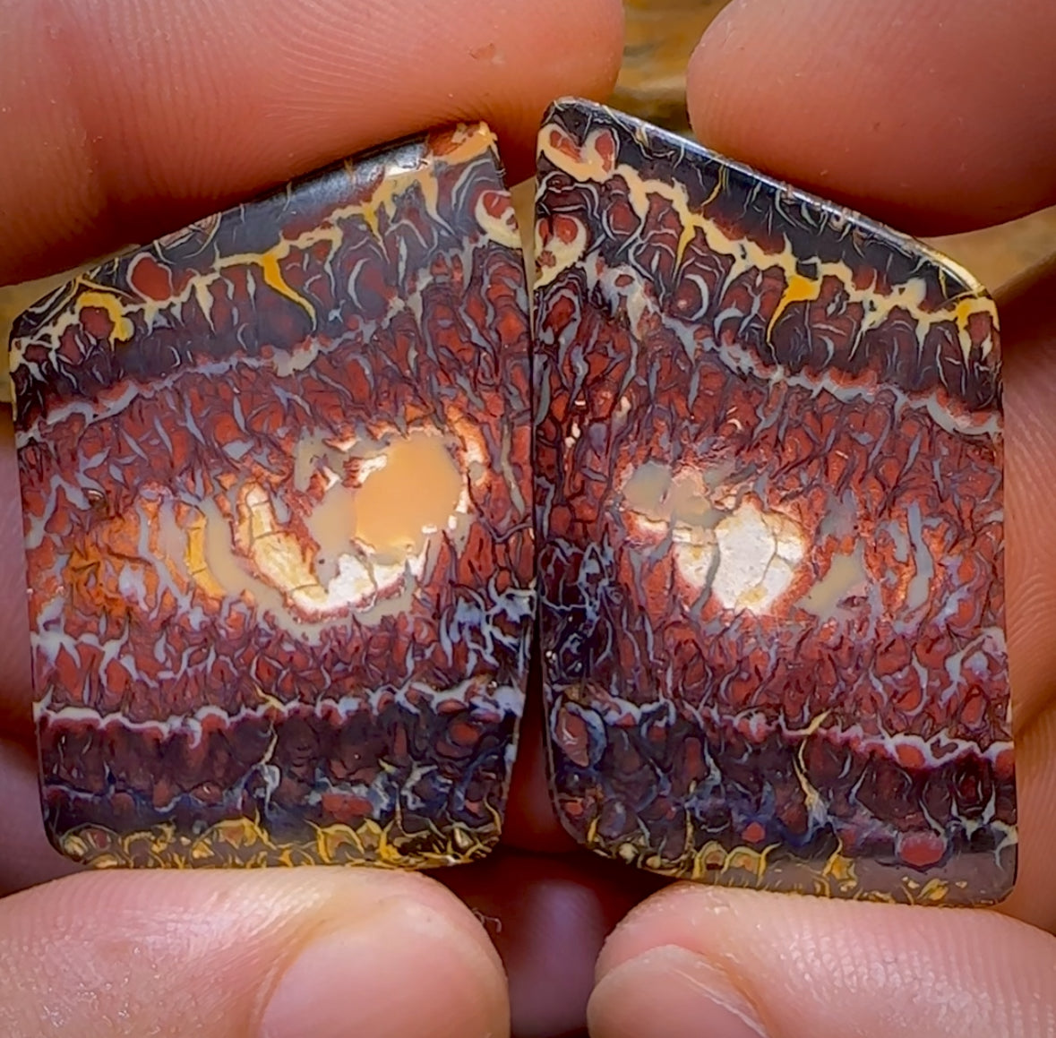 136.8cts - Tribal Koroit Nut Kernel Opal Pair