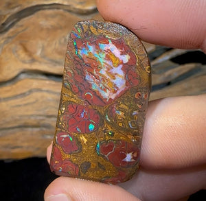 75.1cts - Boulder Opal Rough Rub P￼reform - Opal Whisperers