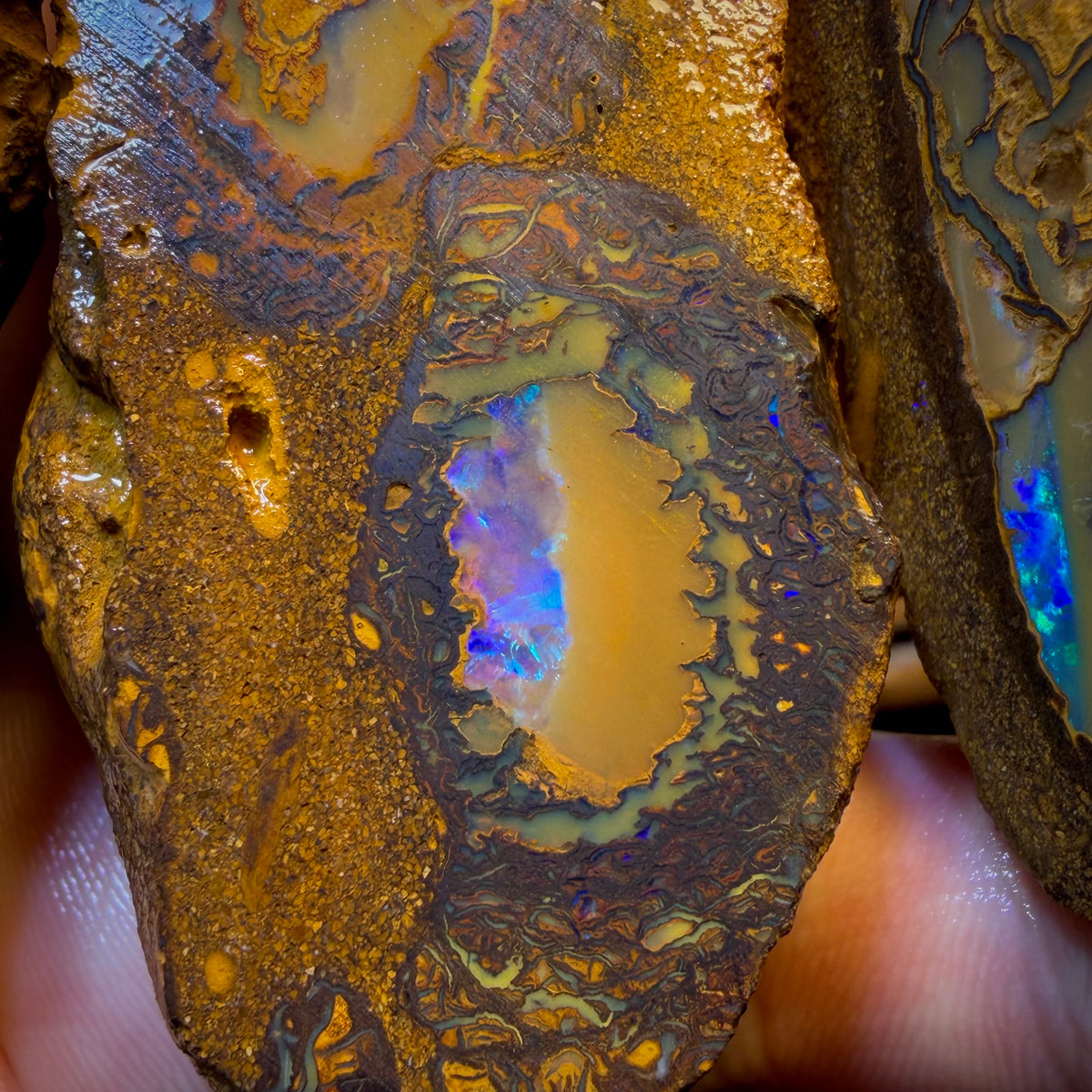 801cts - 3x Yowah Nut Crystal Centre Trio Rough Parcel. Australian Boulder Opal