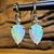 9k Gold and diamond Opal Hook Earrings S. Australian - Opal Whisperers