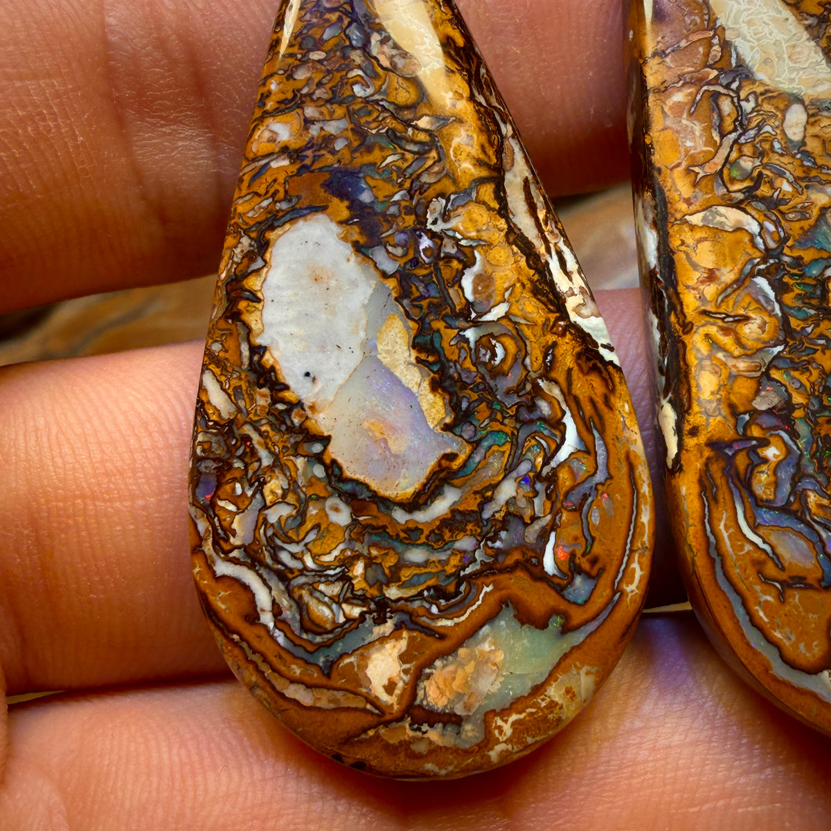 Bargain Card! 91.8cts - “Tribal Wonder” Queensland Boulder Opal Pair