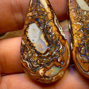Bargain Card! 91.8cts - “Tribal Wonder” Queensland Boulder Opal Pair