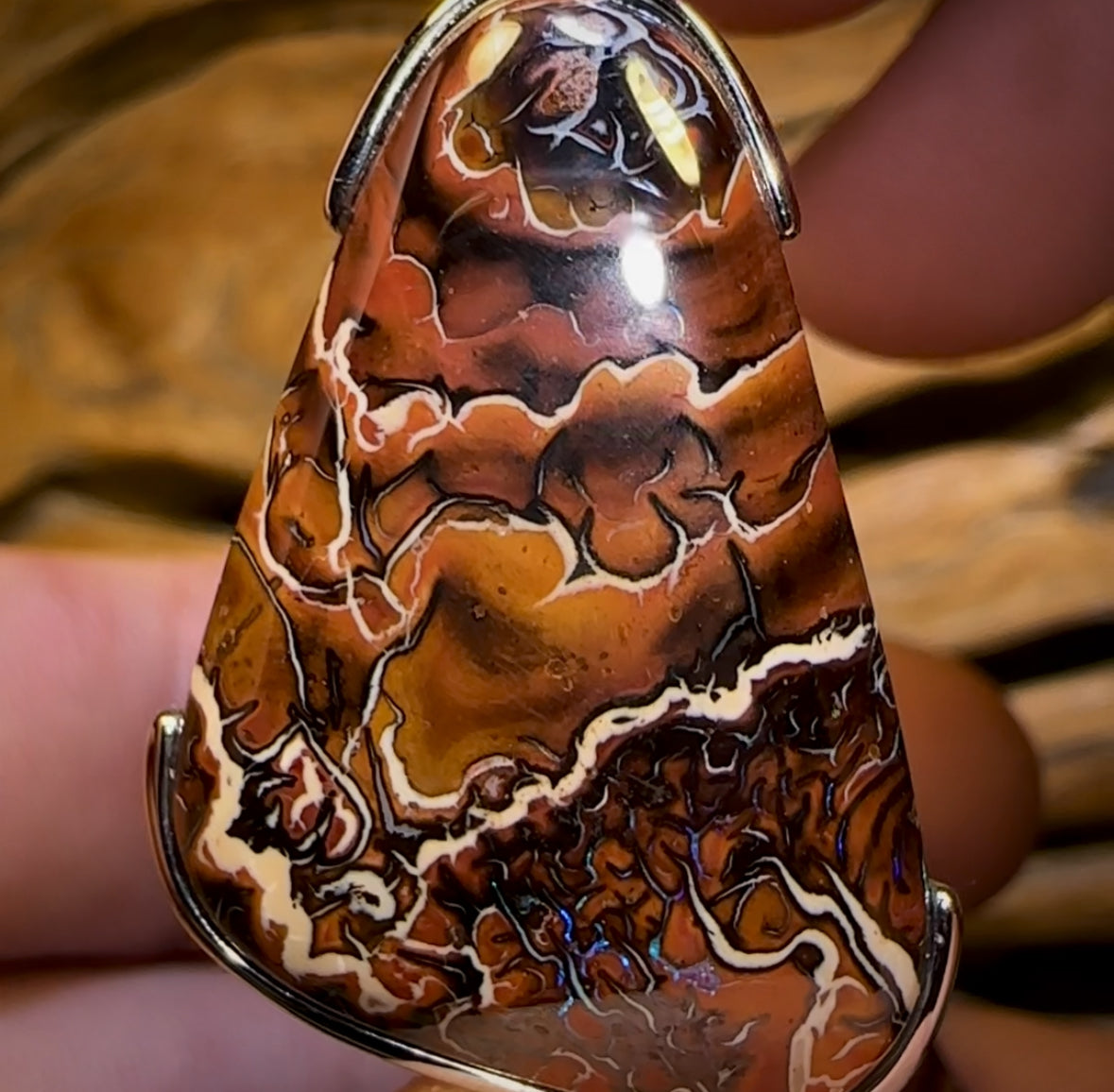 “Partners 3” Sterling Silver - Boulder Opal UNISEX Pendant PAIR!