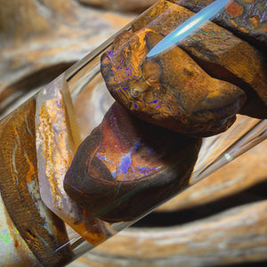 Dad Card! 127cts - Vial of Mixed Australian Boulder Opal Rough and Rubs
