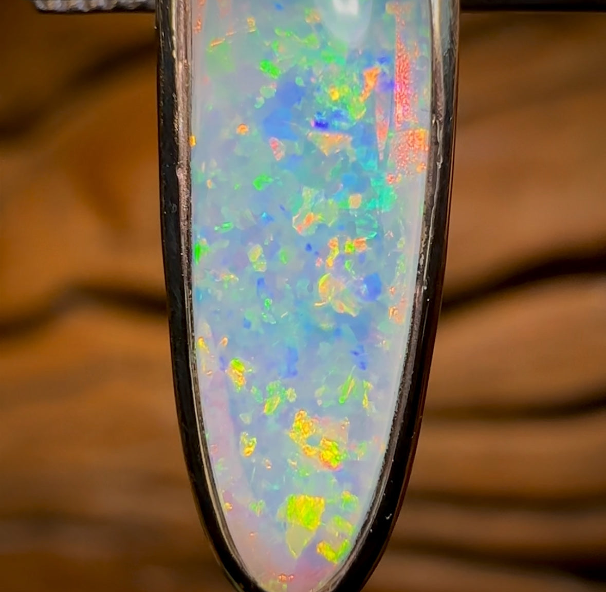 14k Gold - Solid South Australian Crystal Opal Pendant