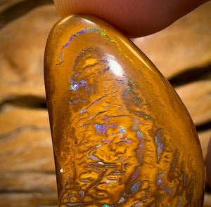 68.8cts - Tan Tribal Queensland Boulder Opal from Yowah