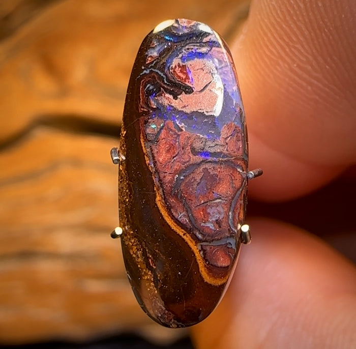 4,2 cts - Opale boulder tribale du Queensland, provenant de Yowah