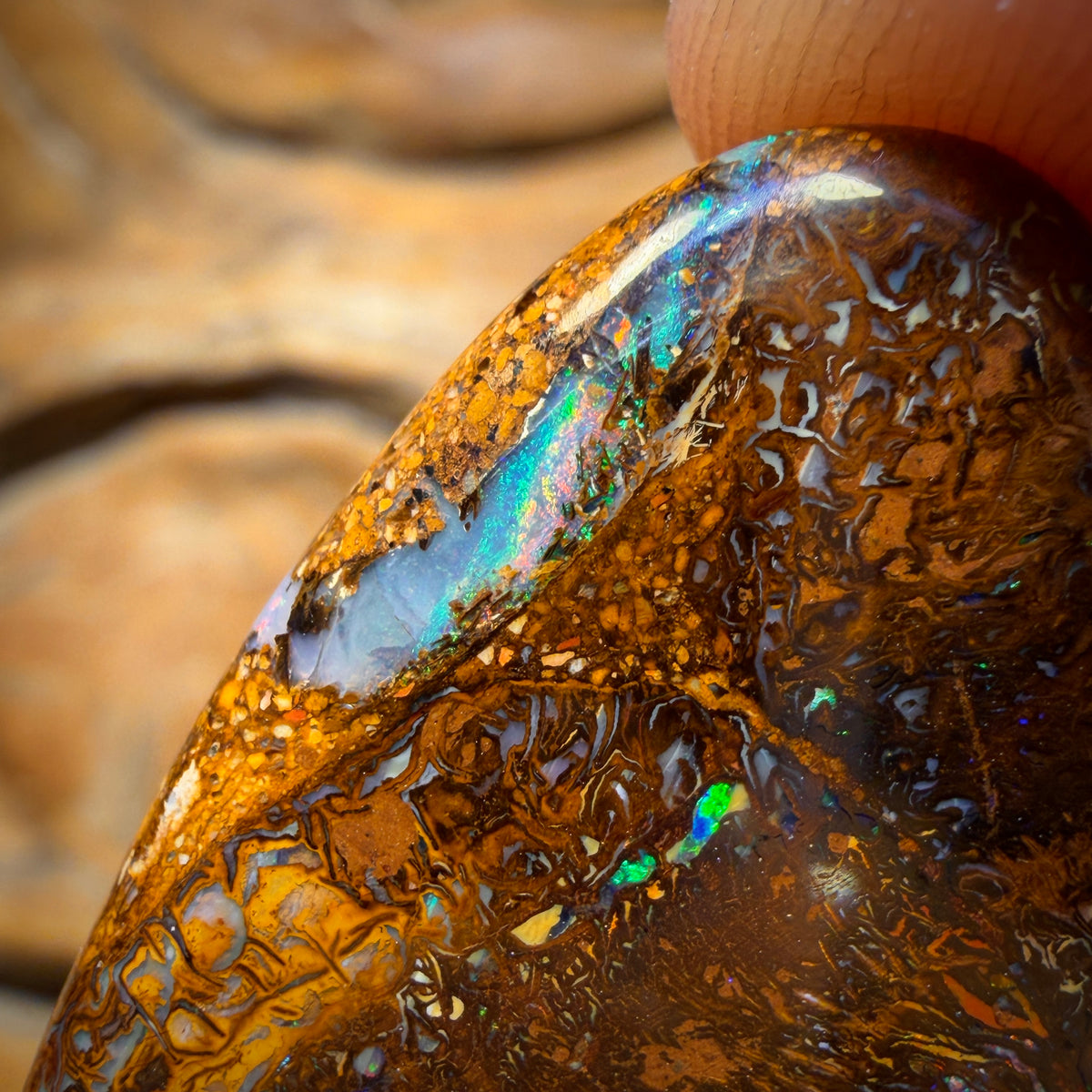46.5cts - Tribal Yowah Nut Opal. Australian Opal