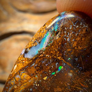 46.5cts - Tribal Yowah Nut Opal. Australian Opal