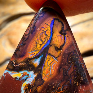 Bargain Card! 48.3cts - Tribal Queensland Boulder Opal Picture Stone from Yowah