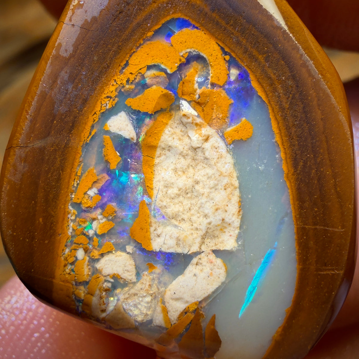 67,6cts - TOP Yowah Nut Kernel Opal Rub Doppelseitig! Präsentiert in 'OUTBACK OPAL HUNTERS'!!