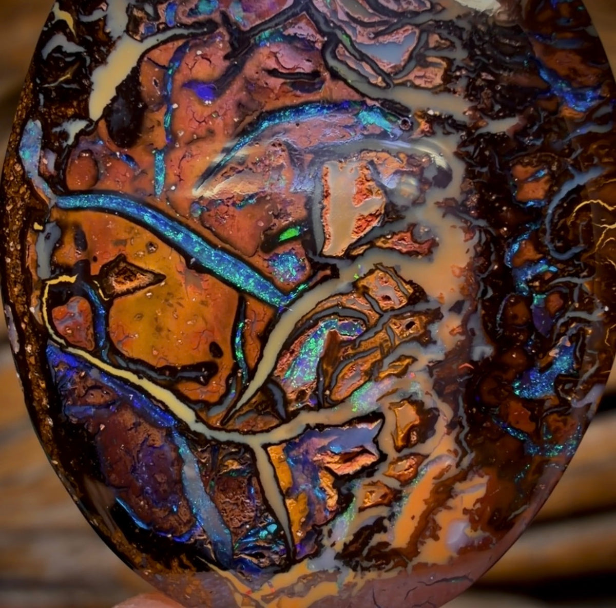 38.5cts - TOP Tribal Australian Boulder Opal from Koroit