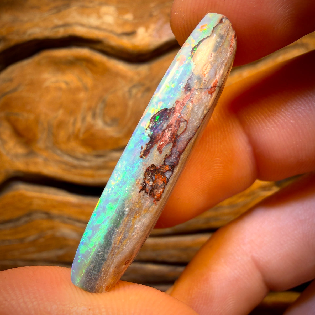 “Set in Stone” - Private Collector Investment - 45.8cts - Coober Pedy, Semi Black, Semi Crystal Opal . Featured on “Outback Opal Hunters”!!