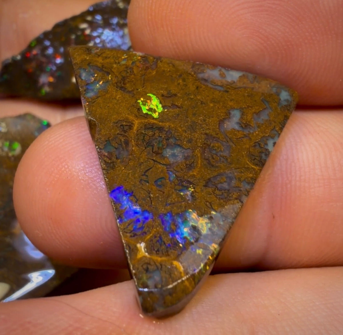 🔒Dealers Wildcard! 74.1cts - 3x Australian Boulder Opal Rough Parcel