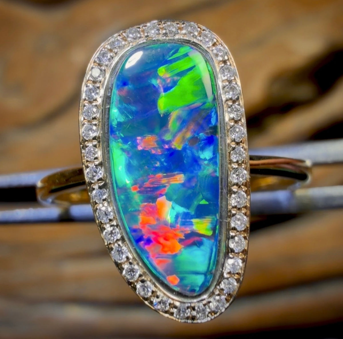 14k Gold - “The Ultimate” Queensland Boulder Opal Doublet Ring
