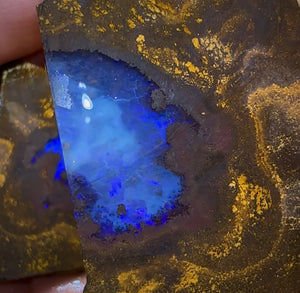 525cts - HUGE Blue Slab Bargain 3x Queensland Boulder Rough Opal Parcel. Yowah Nut