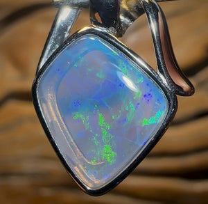 Sterling Silver - Solid South Australian Crystal Opal Pendant