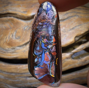 59.7cts - Tribal Australian Boulder Opal from Koroit. Double Sided