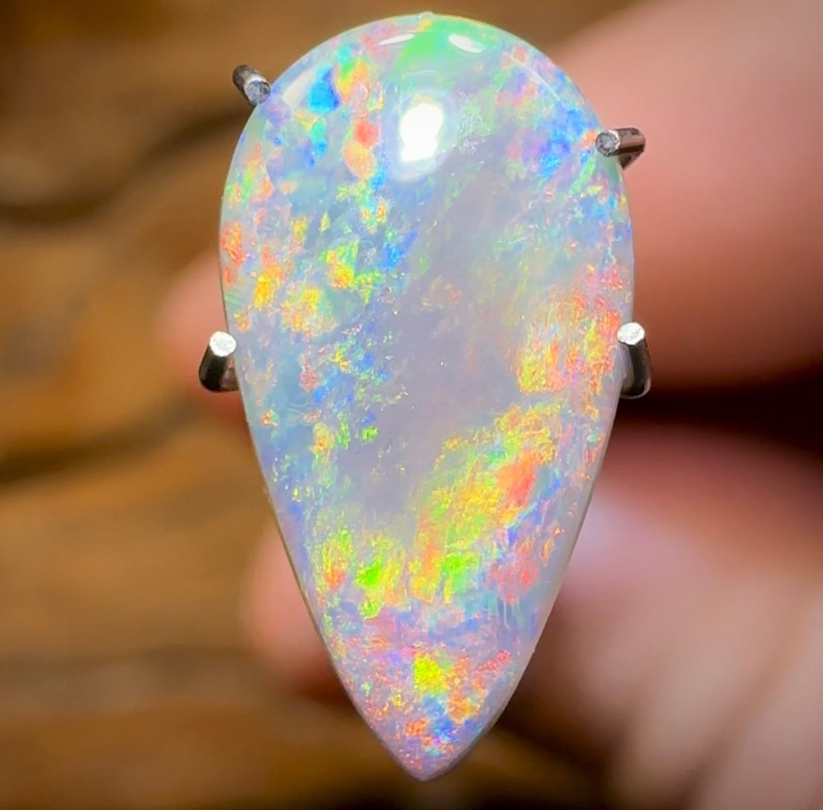 2.05cts - Australian Semi Black Opal from Lightning Ridge - Opal Whisperers