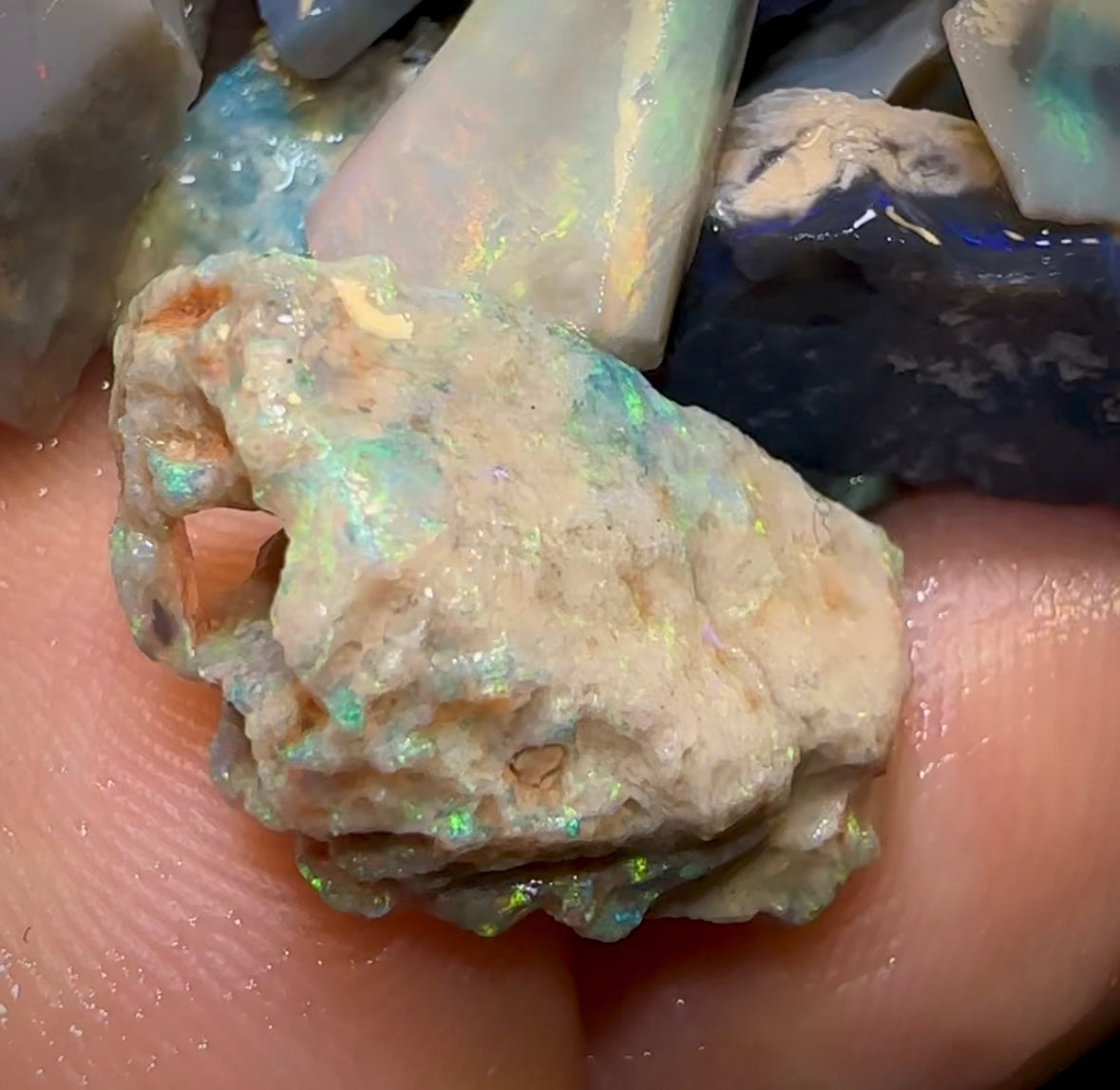 165.3cts - 30x Lightning Ridge Light, Dark and Black Opal Rough Parcel - Opal Whisperers