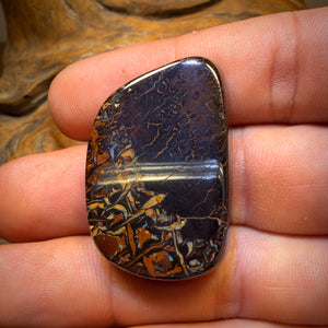 98.2cts - Queensland Boulder Opal Tribal Pattern Picture Stone