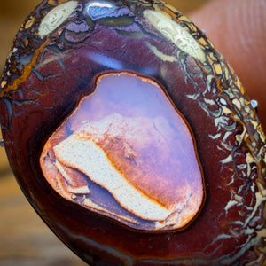 Bargain Card! 11.9cts - Yowah Nut Kernel Opal WITH Tribal Surround. Australian Boulder Opal