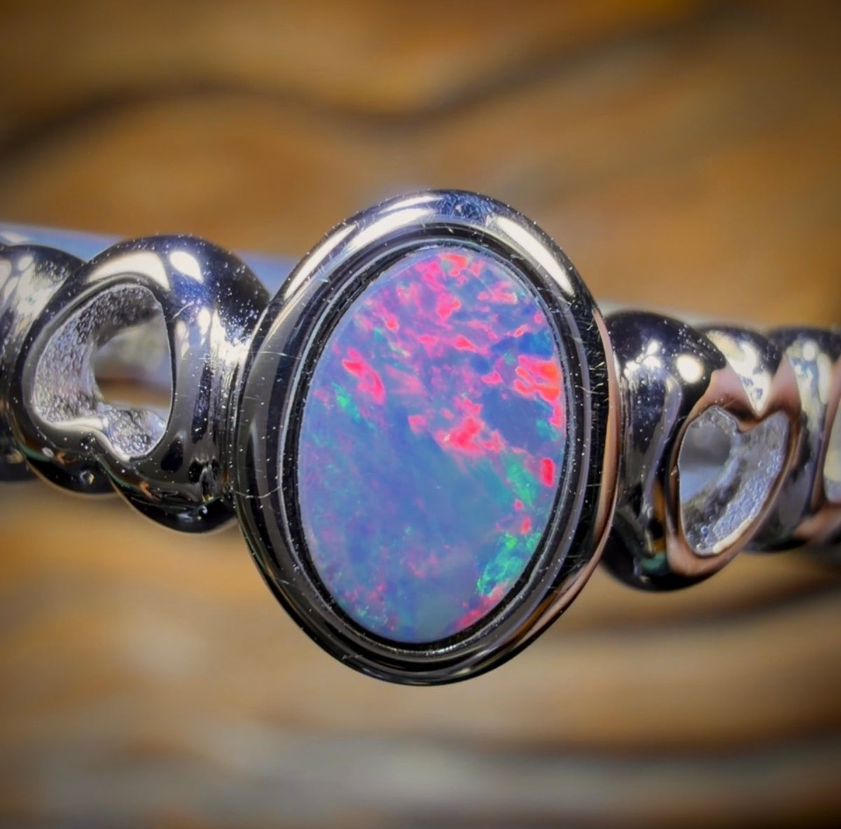 48-Hour VIP Crazy Offer Sterling Silver - Queensland Boulder Opal Doublet Ring