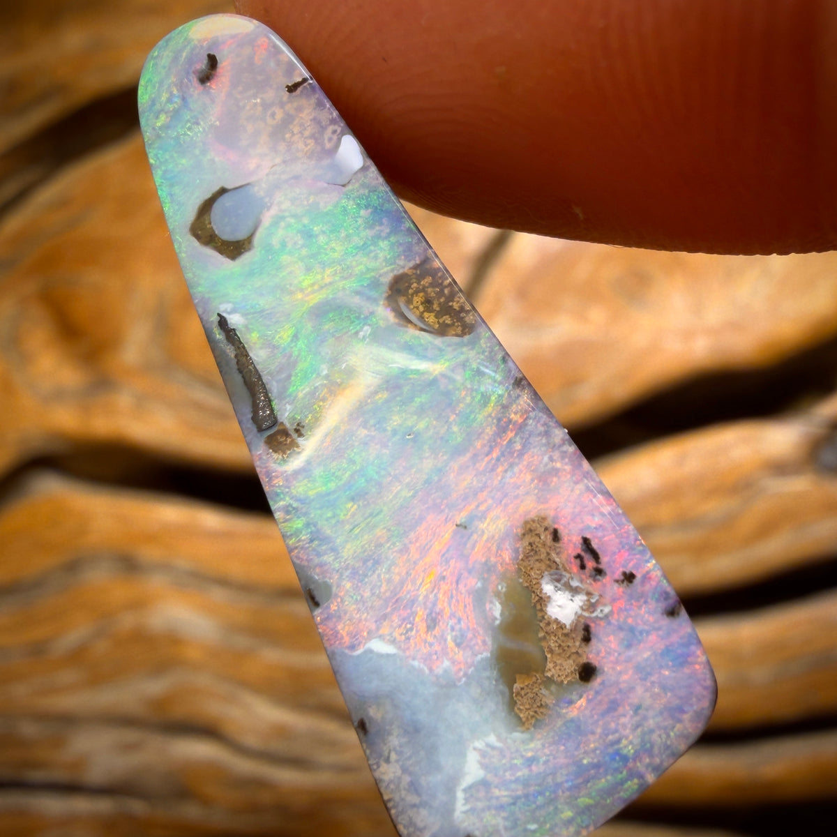 19.6cts - Queensland Boulder Seam Opal. Australian Opal Picture Stone