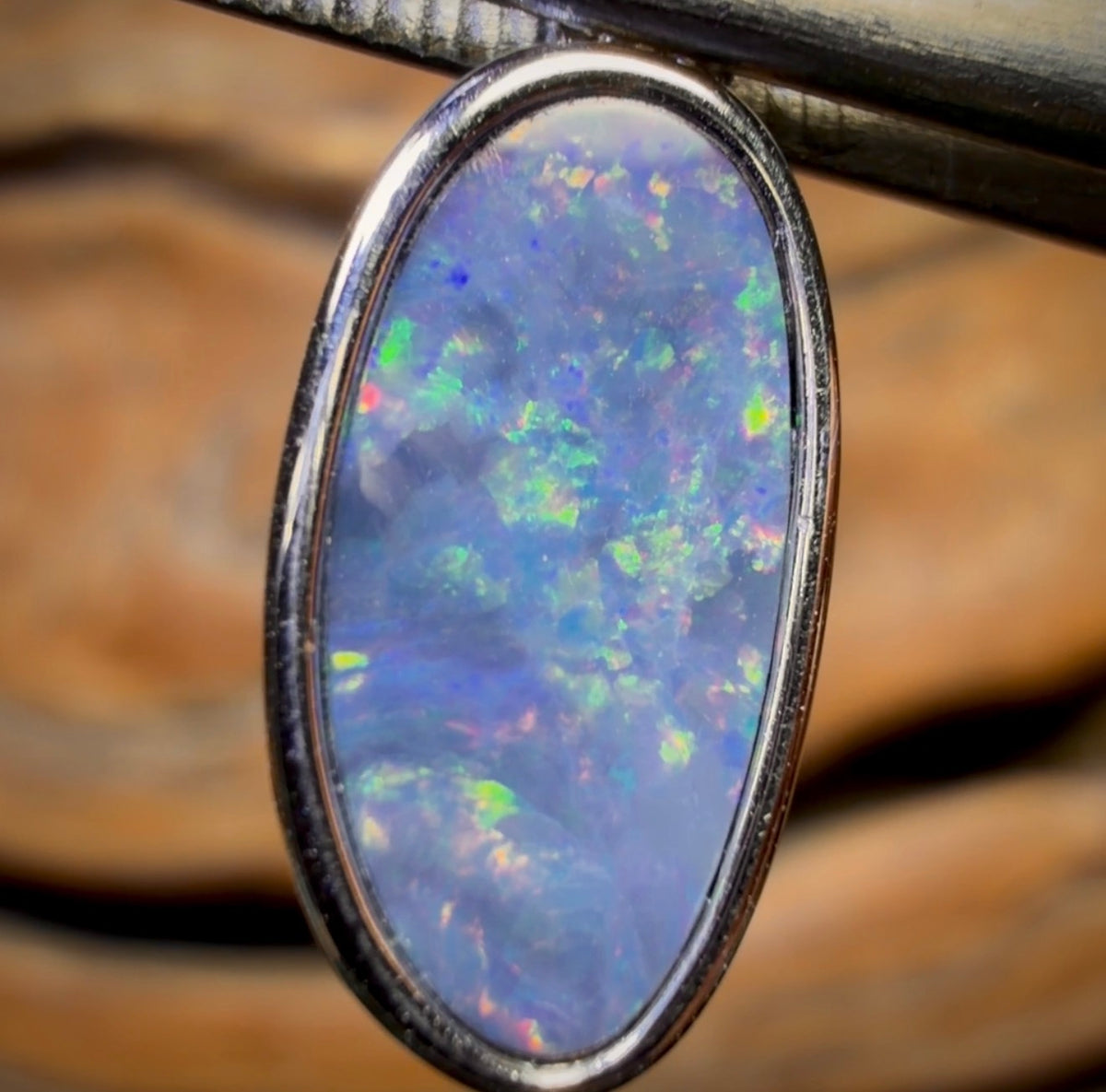 Sterling Silver - Queensland Boulder Opal Doublet Pendant