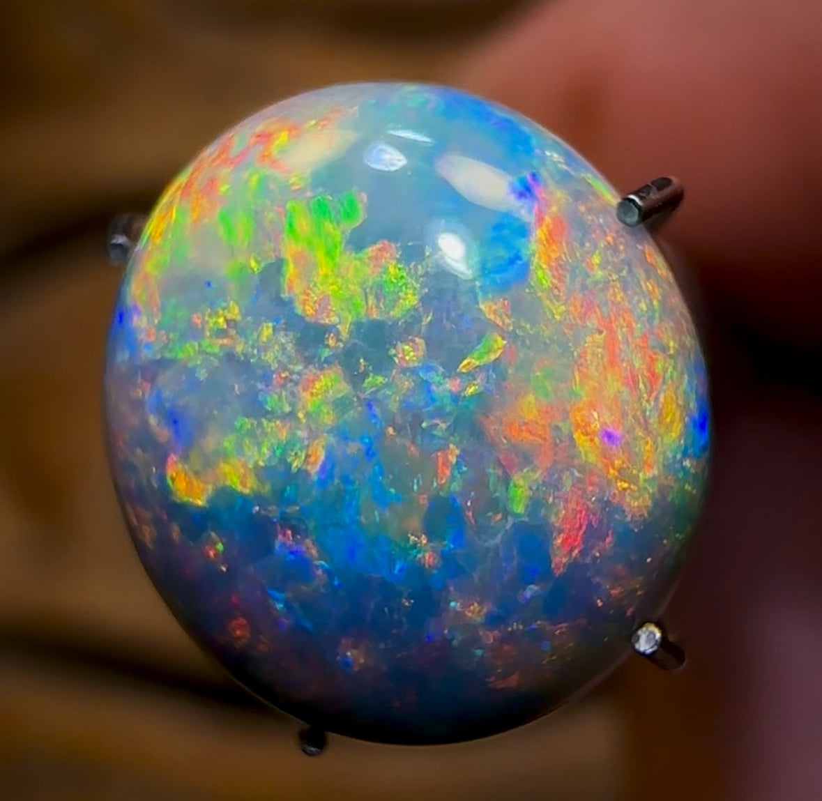 3.65cts - GEM Lightning Ridge Solid Black Opal Banger