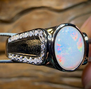 Sterling Silver - South Australian Crystal Opal Ring