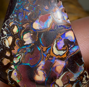 60.1cts - Yowah Nut Opal Polished Specimen. Tribal Pattern