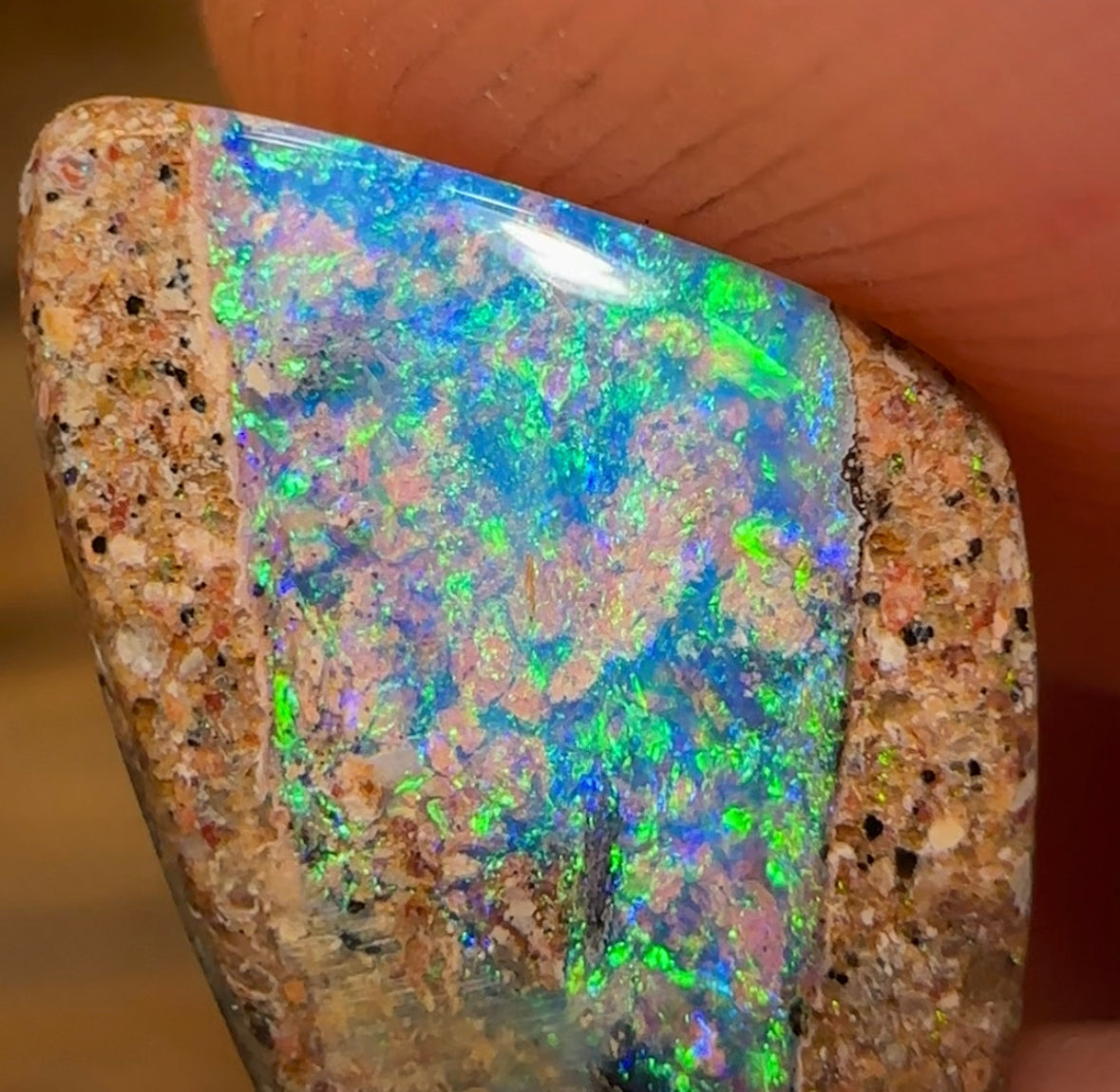 3.2cts - Boulder Pipe Crystal Australian Opal - Opal Whisperers