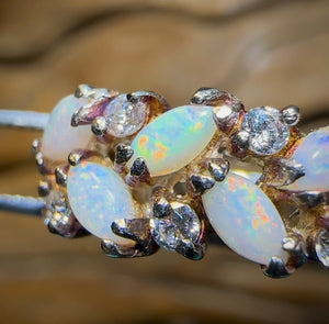 Sterling Silver - South Australian Crystal Opal Ring - Opal Whisperers