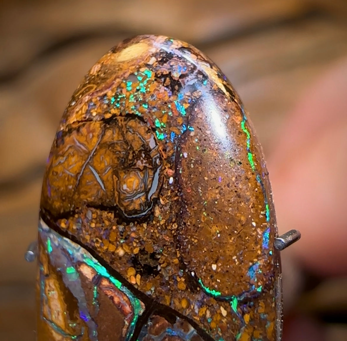 7.6cts - “Finger Print” Yowah Nut Conglomerate Opal - Opal Whisperers