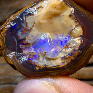 99.1cts - Partial Yowah Nut Crystal Centre Opal Rough Piece