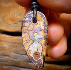 29 x 14mm - Drilled Tribal Queensland Boulder Opal Necklace