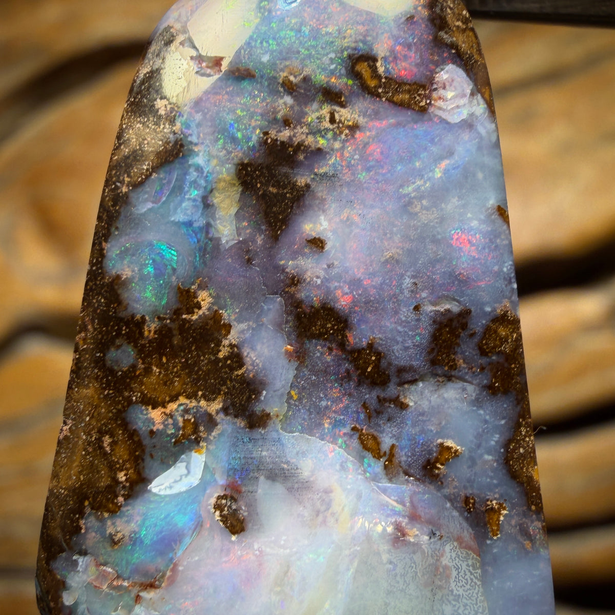 Solid Queensland Boulder Seam Opal Pendant