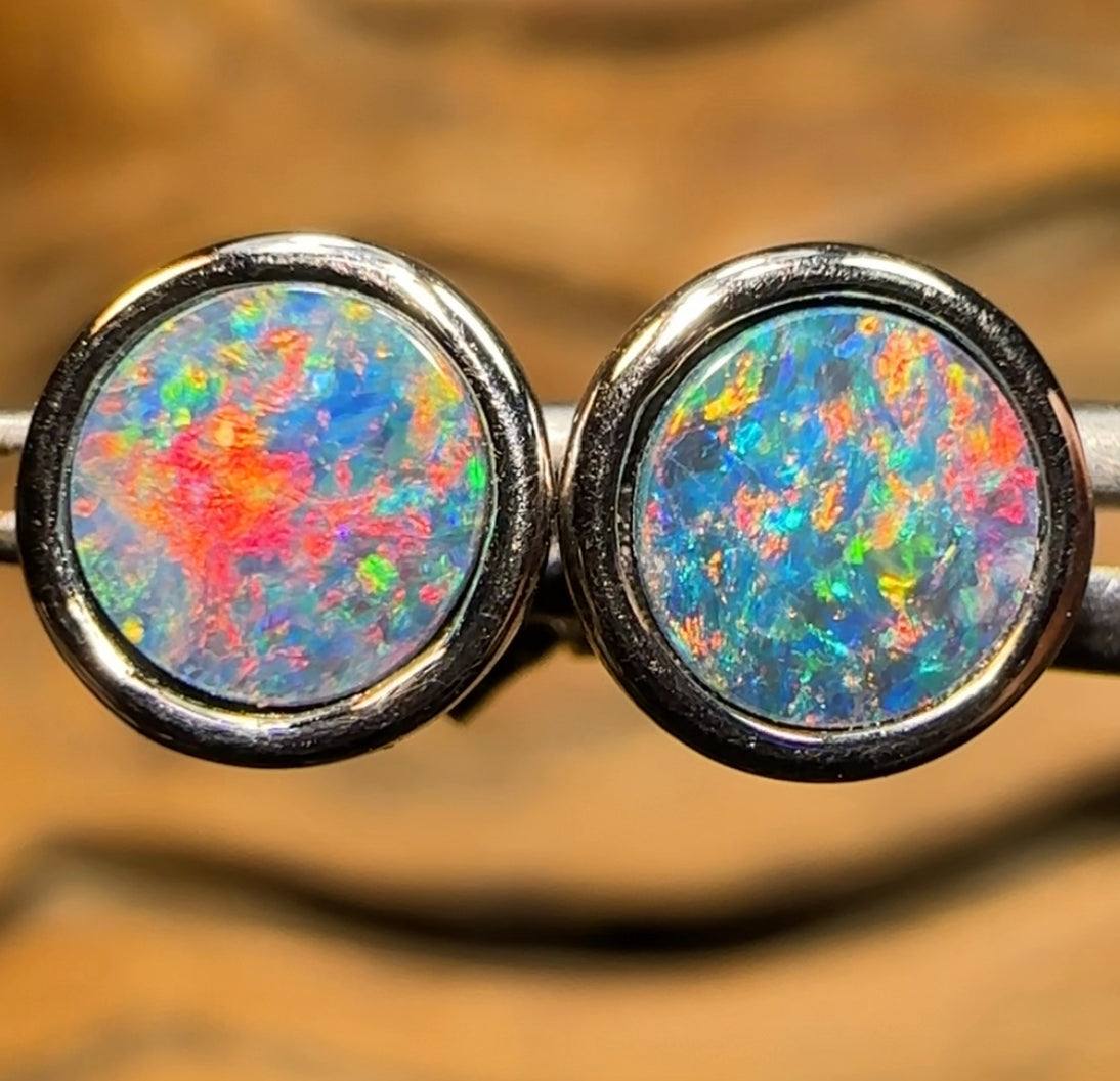 St. Silver - Queensland Boulder Opal Doublet Earrings - Opal Whisperers
