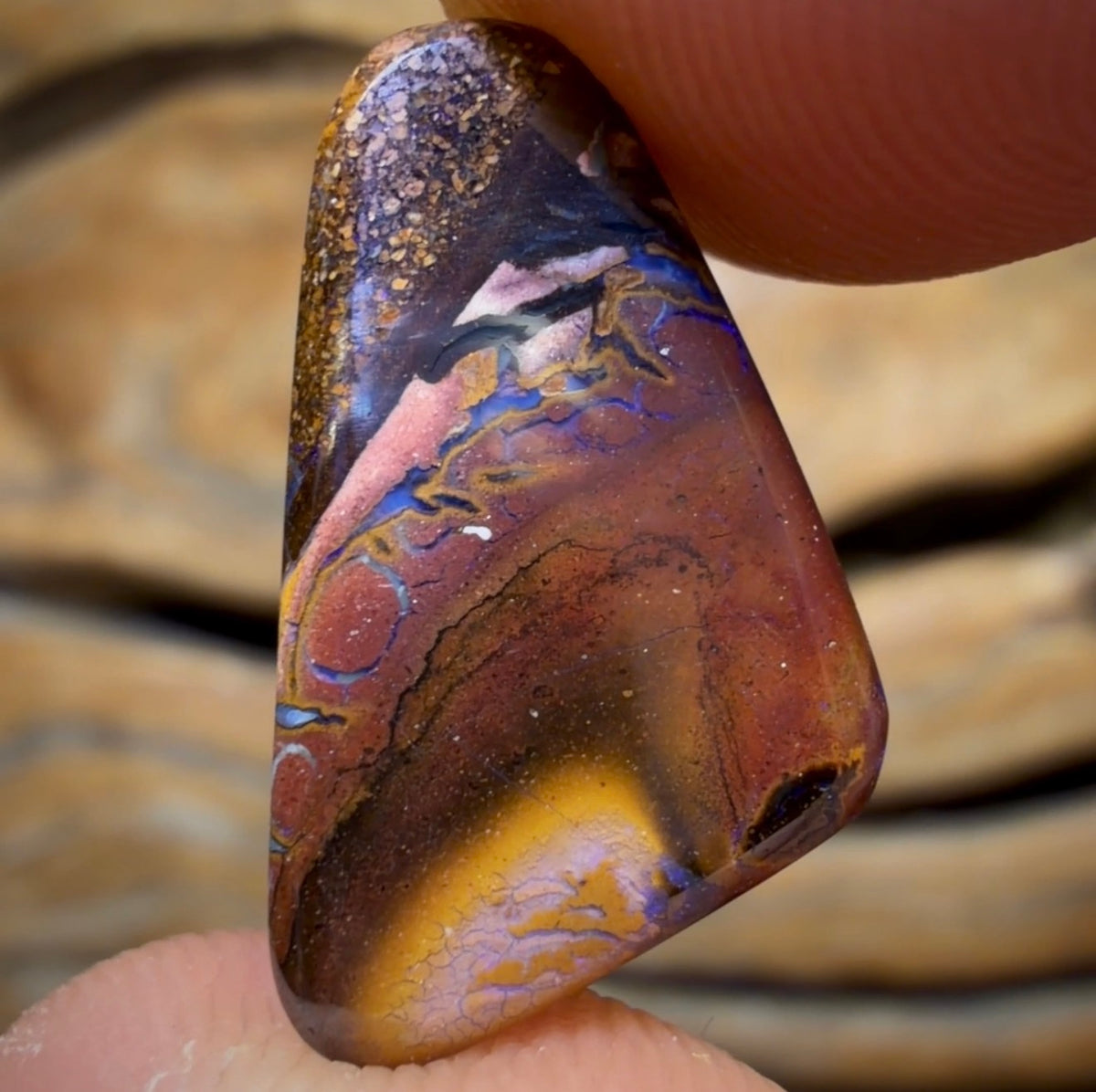 8.6cts - Tribal Yowah Nut Opal. Australian Opal